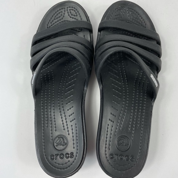 SOLD CROCS Rhonda Wedge Sandals Size 8 - Picture 8 of 9